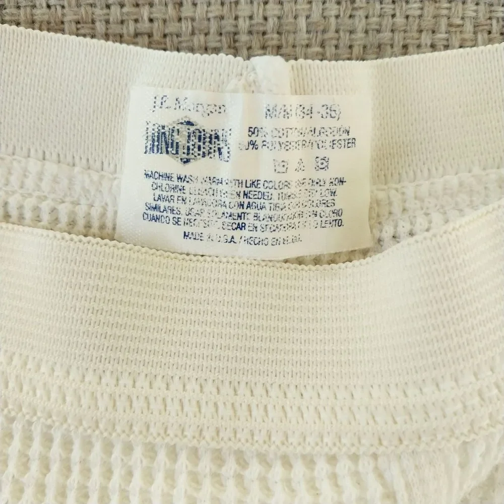 Vintage Morgan Mills Mens Long Johns Thermal Shirt Top Legging Bottom USA Size M